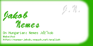 jakob nemes business card